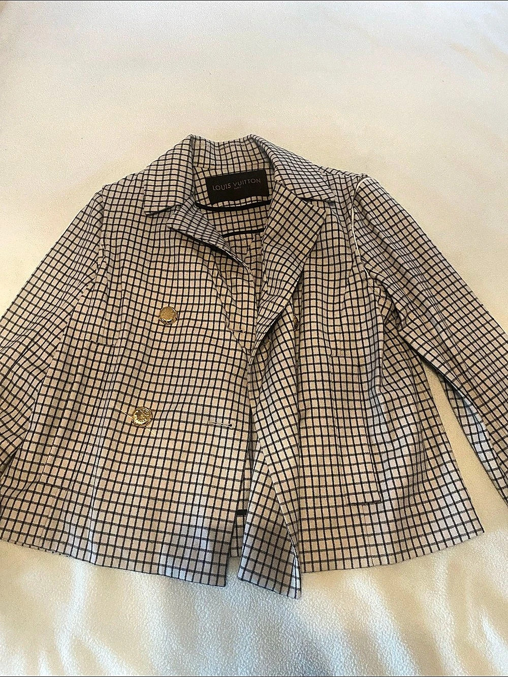 Louis Vuitton Checkered Jacket in Brown & Black